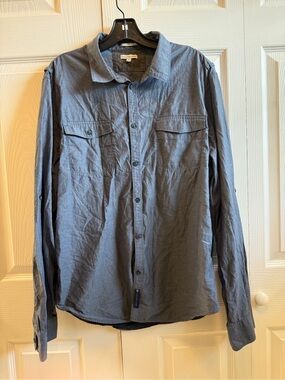 Calvin Klein Fit Jeans Long Sleeve Shirt Button Front size XL